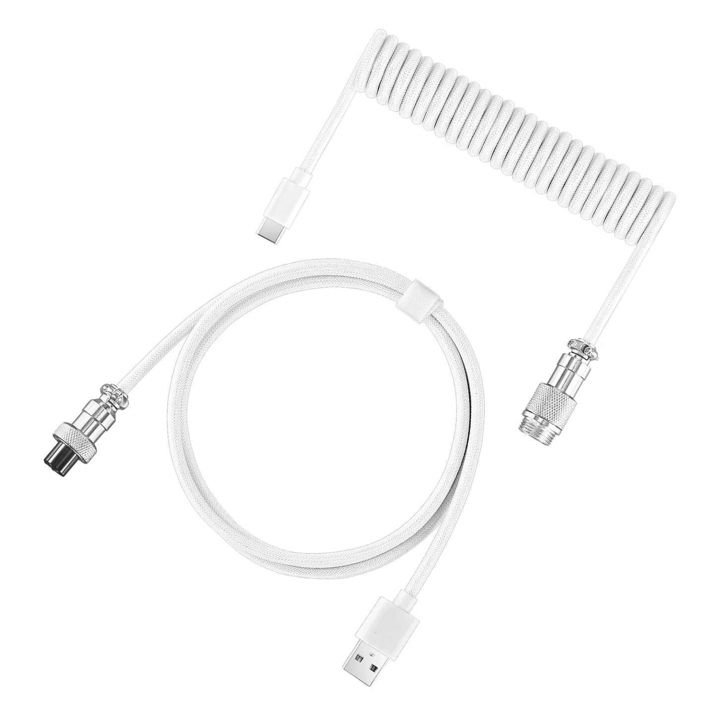 Coiled Keyboard Cable Type C To USB-A