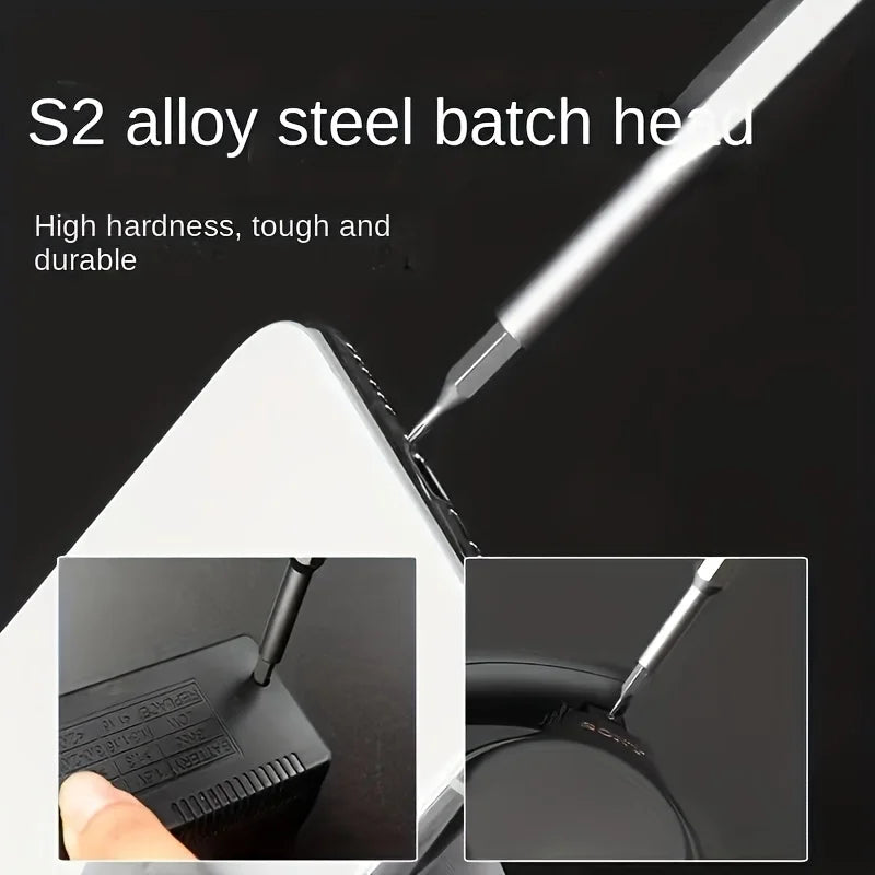 25 in 1 mini screwdriver set, flat head and cross shaped small screwdrivers
