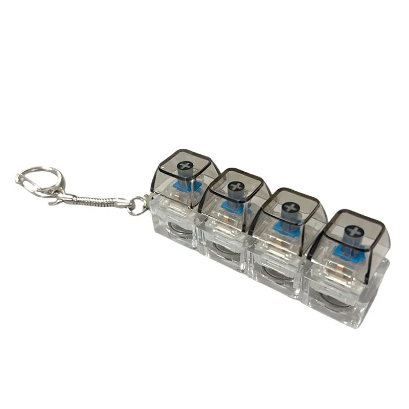 Keyboard Keychain Fidget Toys with light RGB