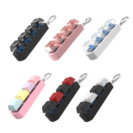 Keyboard Keychain Finger Button Anti-stress Toys Mechanical Keyboard