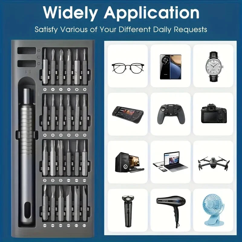 25 in 1 mini screwdriver set, flat head and cross shaped small screwdrivers