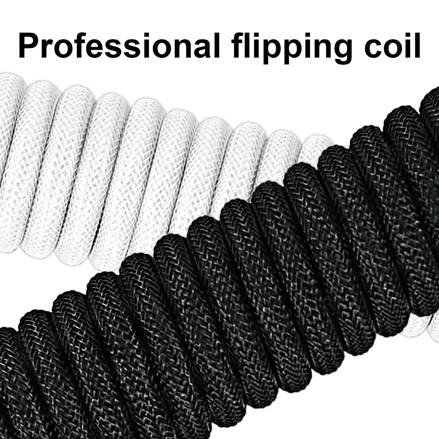 Coiled Keyboard Cable Type C To USB-A