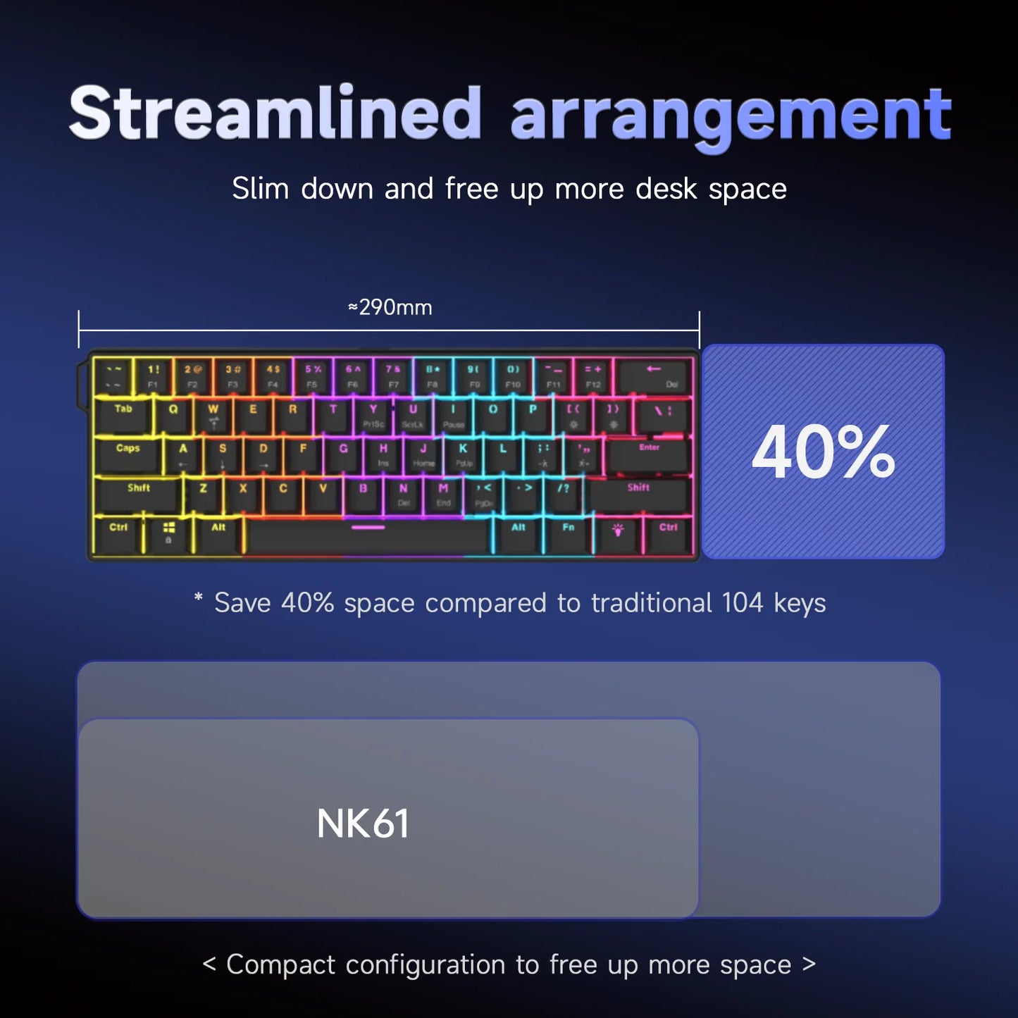 AJAZZ NK61 Mechanical Keyboard 60%