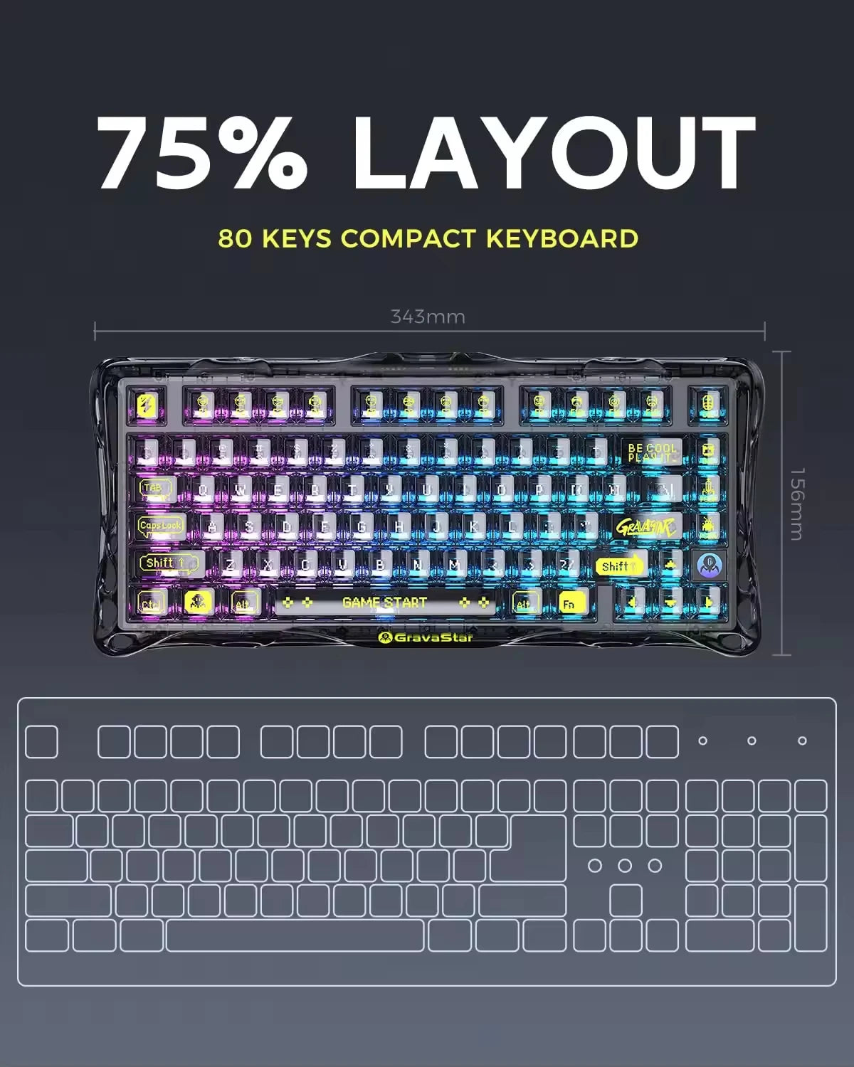 GravaStar Mercury K1 Lite 75%