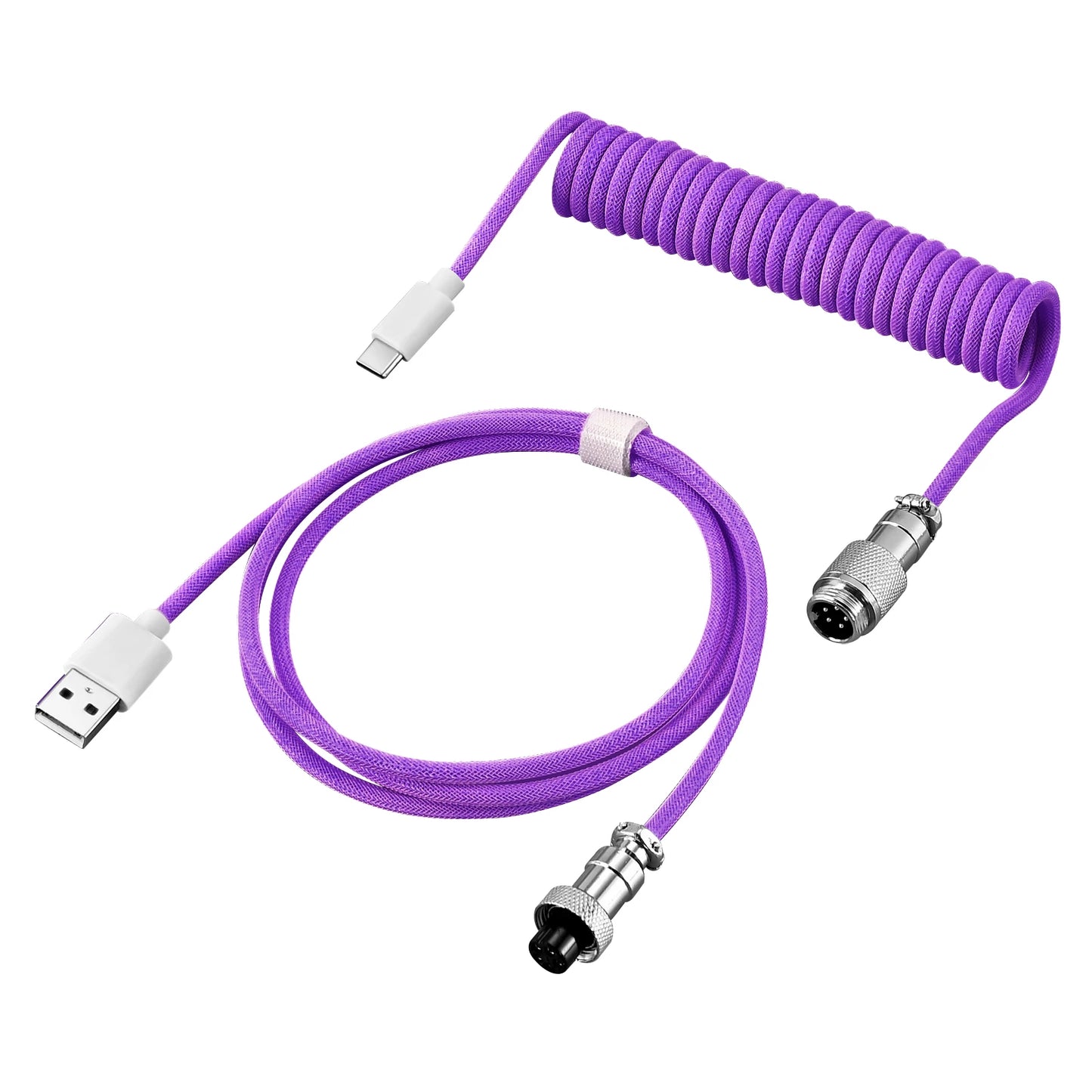 Coiled Keyboard Cable Type C To USB-A