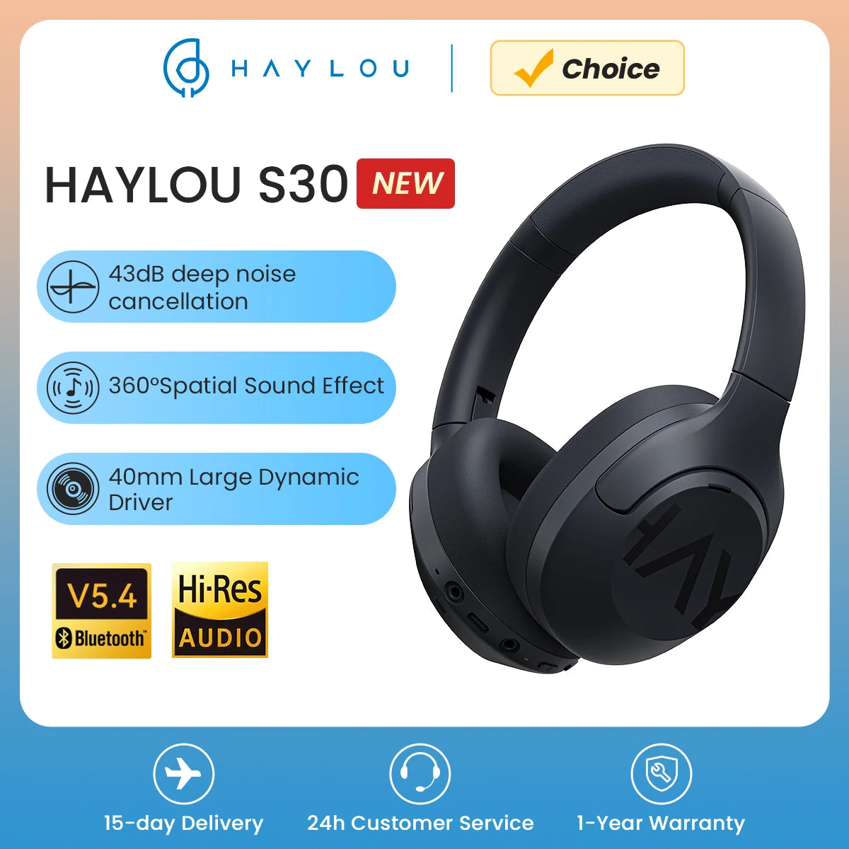 HAYLOU S30 Bluetooth Headphones