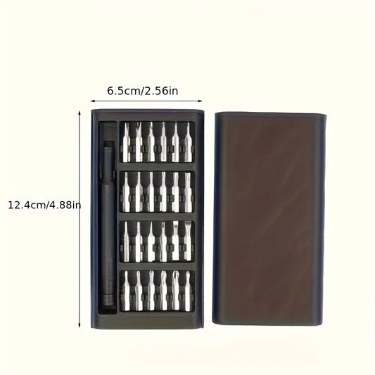25 in 1 mini screwdriver set, flat head and cross shaped small screwdrivers