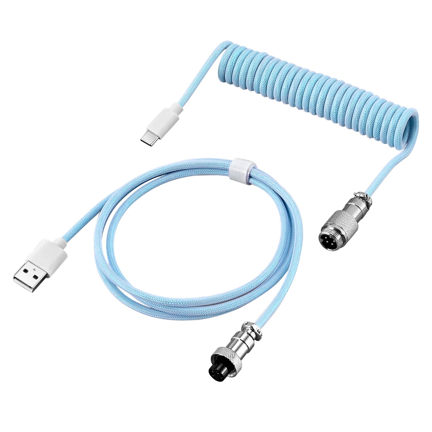 Coiled Keyboard Cable Type C To USB-A