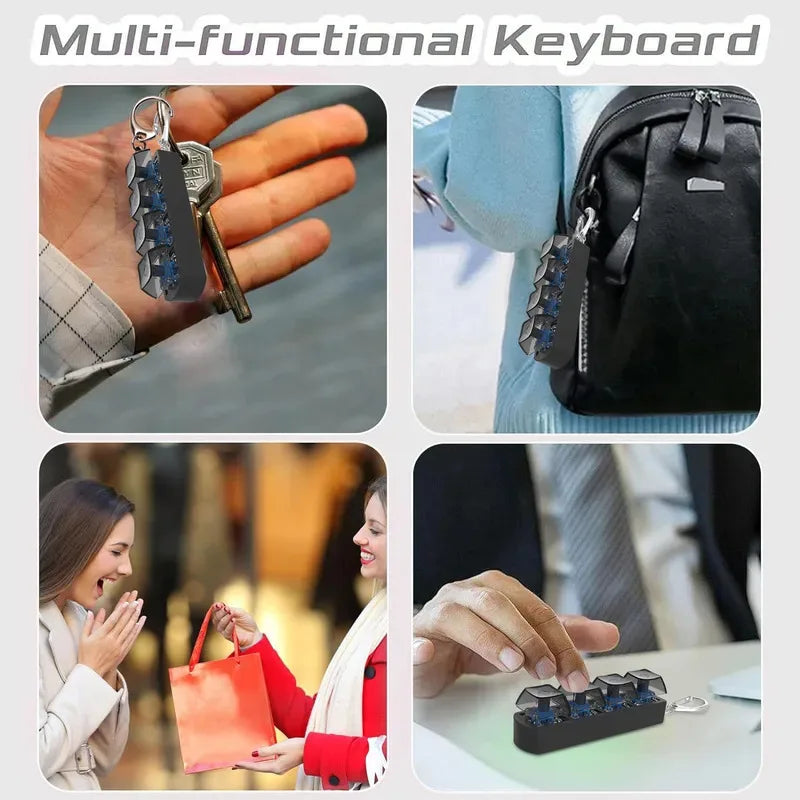 Keyboard Keychain Finger Button Anti-stress Toys Mechanical Keyboard