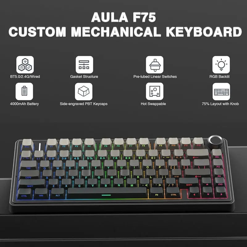 AULA F75 Mechanical Keyboard 75%