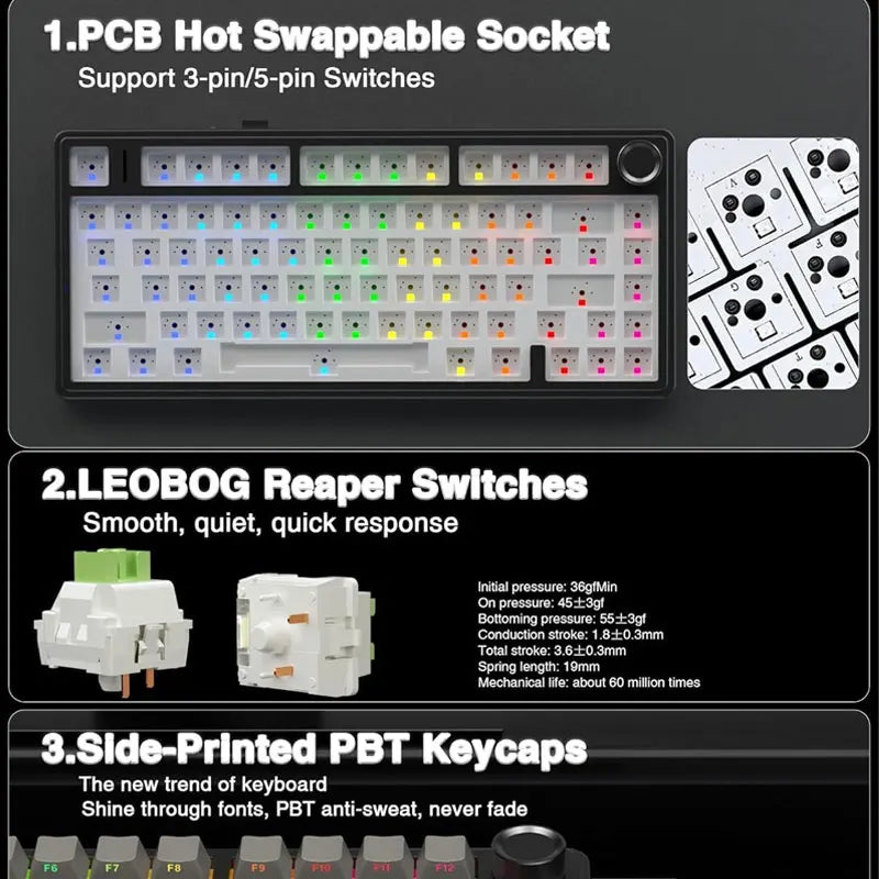 AULA F75 Mechanical Keyboard 75%