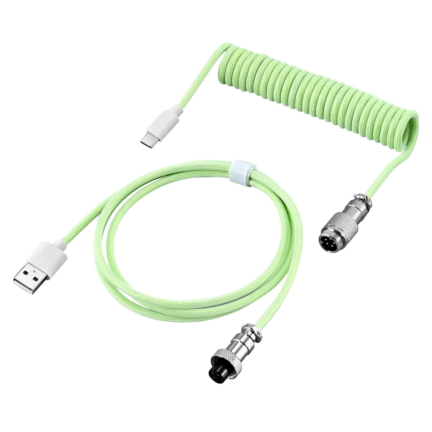 Coiled Keyboard Cable Type C To USB-A