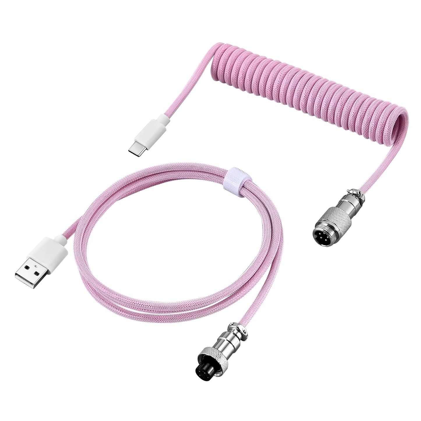 Coiled Keyboard Cable Type C To USB-A