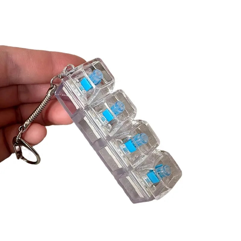 Keyboard Keychain Fidget Toys with light RGB