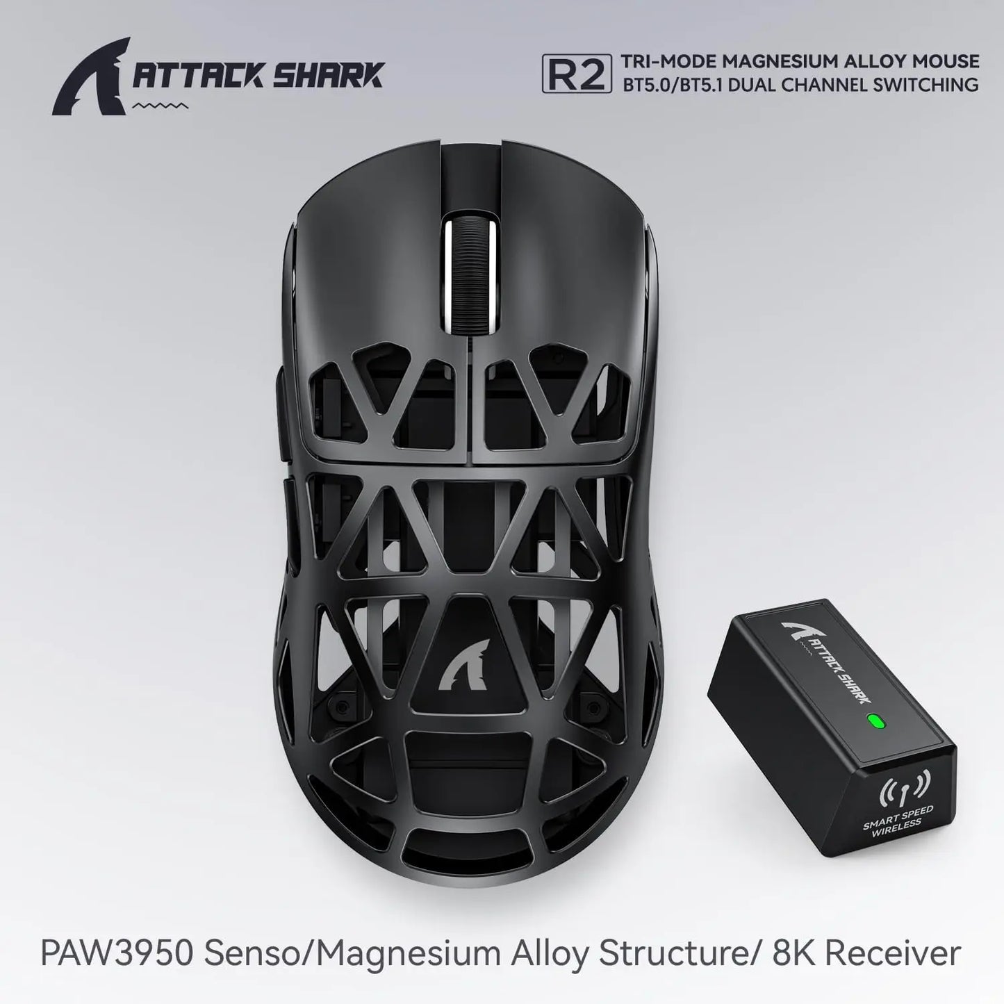 ATTACK SHARK R2 Magnesium Alloy Gaming Mouse