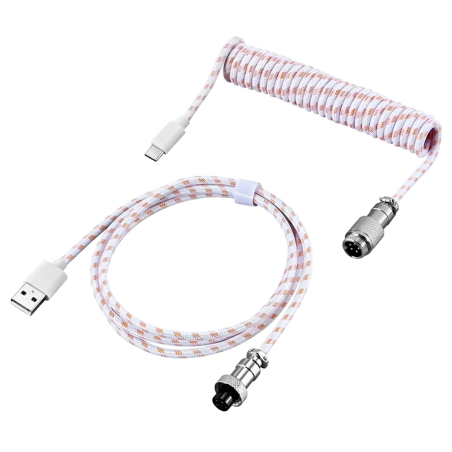 Coiled Keyboard Cable Type C To USB-A