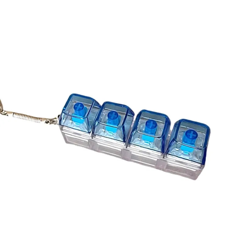 Keyboard Keychain Fidget Toys with light RGB