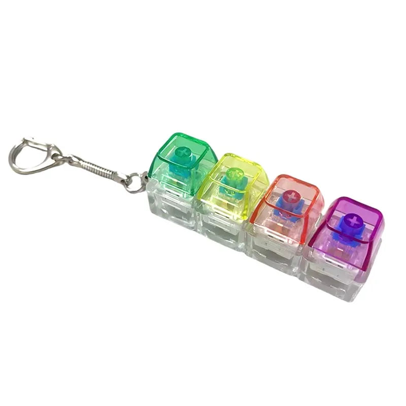 Keyboard Keychain Fidget Toys with light RGB