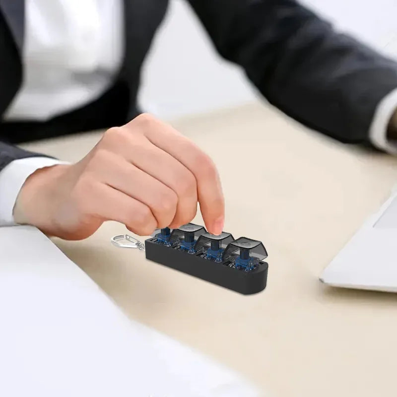 Keyboard Keychain Finger Button Anti-stress Toys Mechanical Keyboard