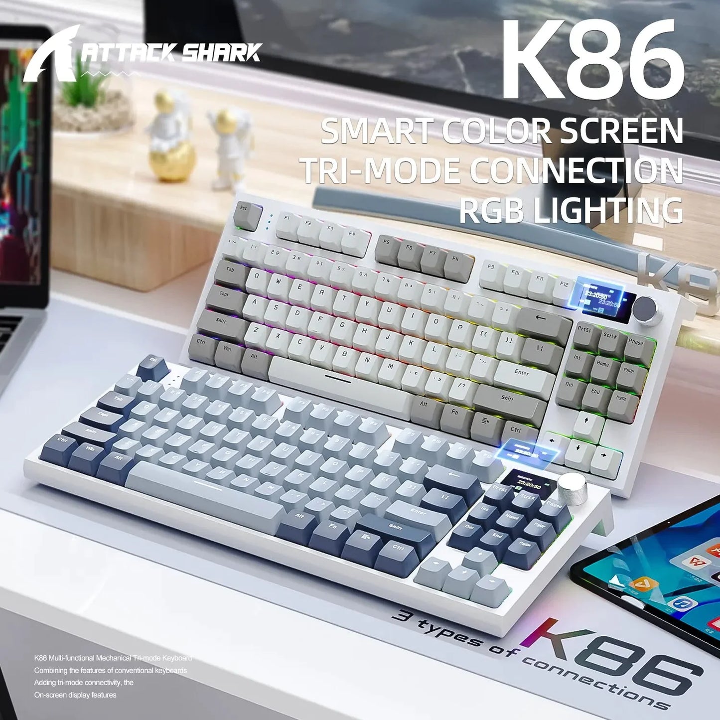 ATTACK SHARK K86 Wireless Mechanical Keyboard
